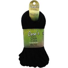 Cora's Cotton Craft Cord- Black, 4mm