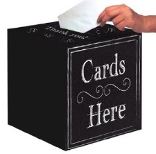 Black Chalkboard Card Box