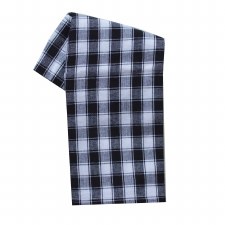 House Check 20"x28" Tea Towel- White & Black