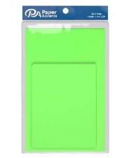 Blank Cards And Envelopes, 4.25" x 5.50" - Lime Green 10 Pk