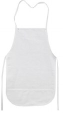 Blank Canvas Childs  Apron With Pockets, 12 x 19 - White