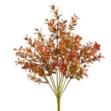 Boxwood Bush, 19" - Burgundy/Green