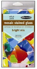 Mosaic Stained Glass Pieces, 20oz- Brights