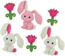 Dress It Up Buttons - Bunny Love