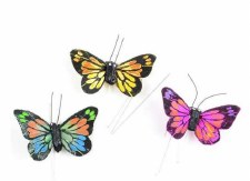 Touch Of Nature Butterflies With Wire, 3pk - Blue,Yellow And Pink
