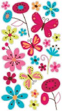 Sticko Stickers- Floral- Butterfly Garden