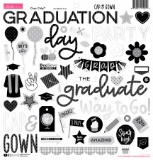 Cap & Gown Chipboard Icons