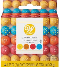 Candy Colors, .25oz. Kit -Yellow, Orange, Red & Blue