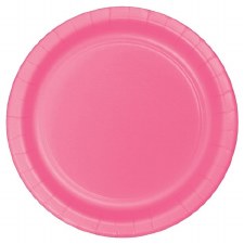 Touch of Color 7" Paper Plate, 24ct- Candy Pink