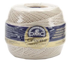 Cebelia Cotton Crochet Thread, Size 20 - Ecru