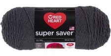 Red Heart Super Saver Yarn- Charcoal