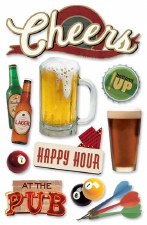 Paper House 3D Stickers- Food & Drink- Cheers