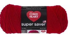 Red Heart Super Saver Yarn- Cherry Red
