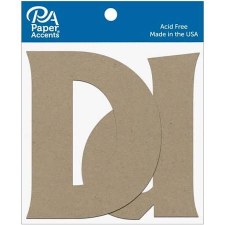 4" Chipboard Letter, 2pk- Dd