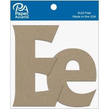 4" Chipboard Letter, 2pk- Ee