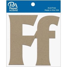 4" Chipboard Letter, 2pk- Ff