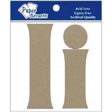 4" Chipboard Letter, 2pk- Ii