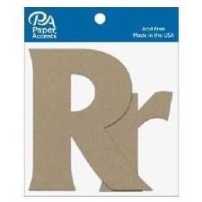 4" Chipboard Letter, 2pk- Rr