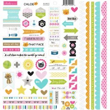 Chloe Doohickey 12x12 Stickers