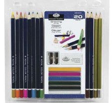 Clamshell Drawing  Art Set - 20 Pc