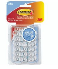 Command Clear Decorating Clips, 40 Clips - 48 Strips