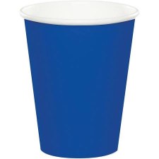 Touch of Color 9oz Paper Cups, 24ct- Cobalt Blue