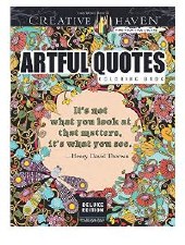 Adult Coloring Book - Artful Quotes