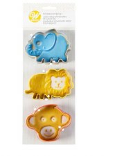 Cookie Cutter Set, 3Pc - Elephant , Lion & Monkey