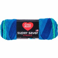 Red Heart Super Saver Yarn, Stripes- Cool