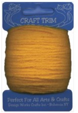 Craft Trim Yarn, 20 yrds - Dark Yellow