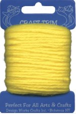 Craft Trim Yarn, 20 yds. - Yellow