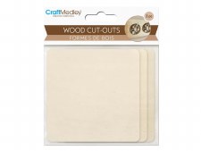 Multicraft Wood Cut-Outs 3.38" Square - 3pcs