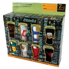 Drink Themed Men's Crew Socks, 8ct