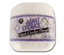 Aunt Lydia's Classic Cotton Crochet Thread, Size 10 - White