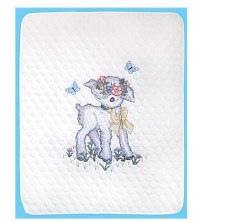 Cross Stitch Baby Quilt Kit - Lamb