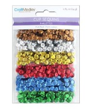 Cup Sequins 6mm 24gm - Dazzling Metallic