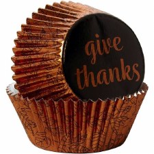 Fall Baking Cups, Standard- Give Thanks 24ct