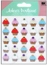 Jolee's Birthday Dimensional Repeats Stickers- Cupcakes