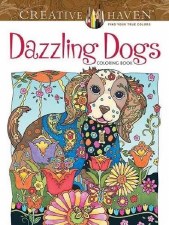 Creative Haven Adult Coloring Book- Dazzling Dogs