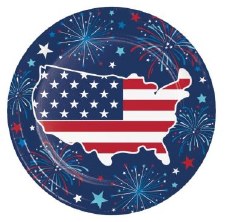 Dinner Plate, 9" - 8 ct - Freedom Fireworks