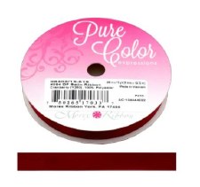 3/8" Double Faced Satin - Cranberry