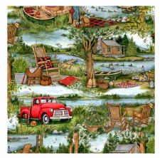 Down By The Lake Bolted Fabric - Scenic