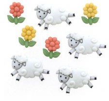Dress It Up Buttons - Counting Sheep