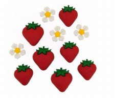 Dress It Up Buttons - Fresh Strawberries