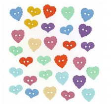 Dress It Up Buttons - Hearts Ice Cream Soda