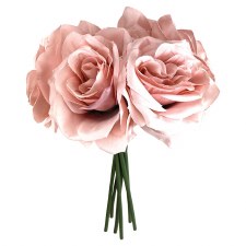 Ashley Rose Wedding Bouquet, 12"- Dusty Pink