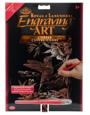 Engraving Art Foil Set- Copper Hummingbird