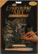 Engraving Art Foil Set- Gold Fox & Cubs