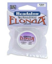 Beadalon Elonga Stretchy Bead Cord, .012" x 82' - White