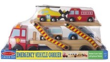 Melissa & Doug Wooden Toy Set- Emergency Vehicles
